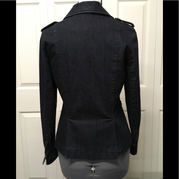 Black tailored denim jacket. - Picture 2 of 3